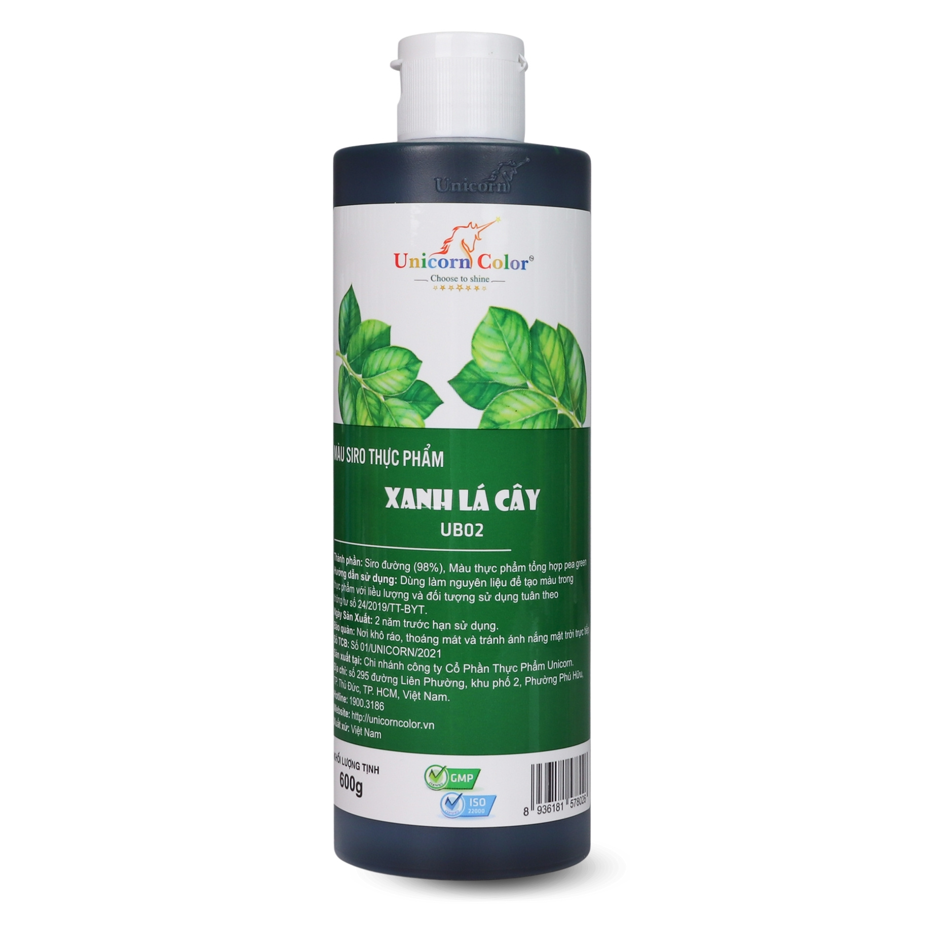 Màu Siro Unicorn Xanh Lá Cây 600g